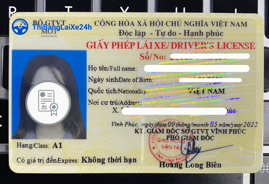 mat truoc bang lai xe A1