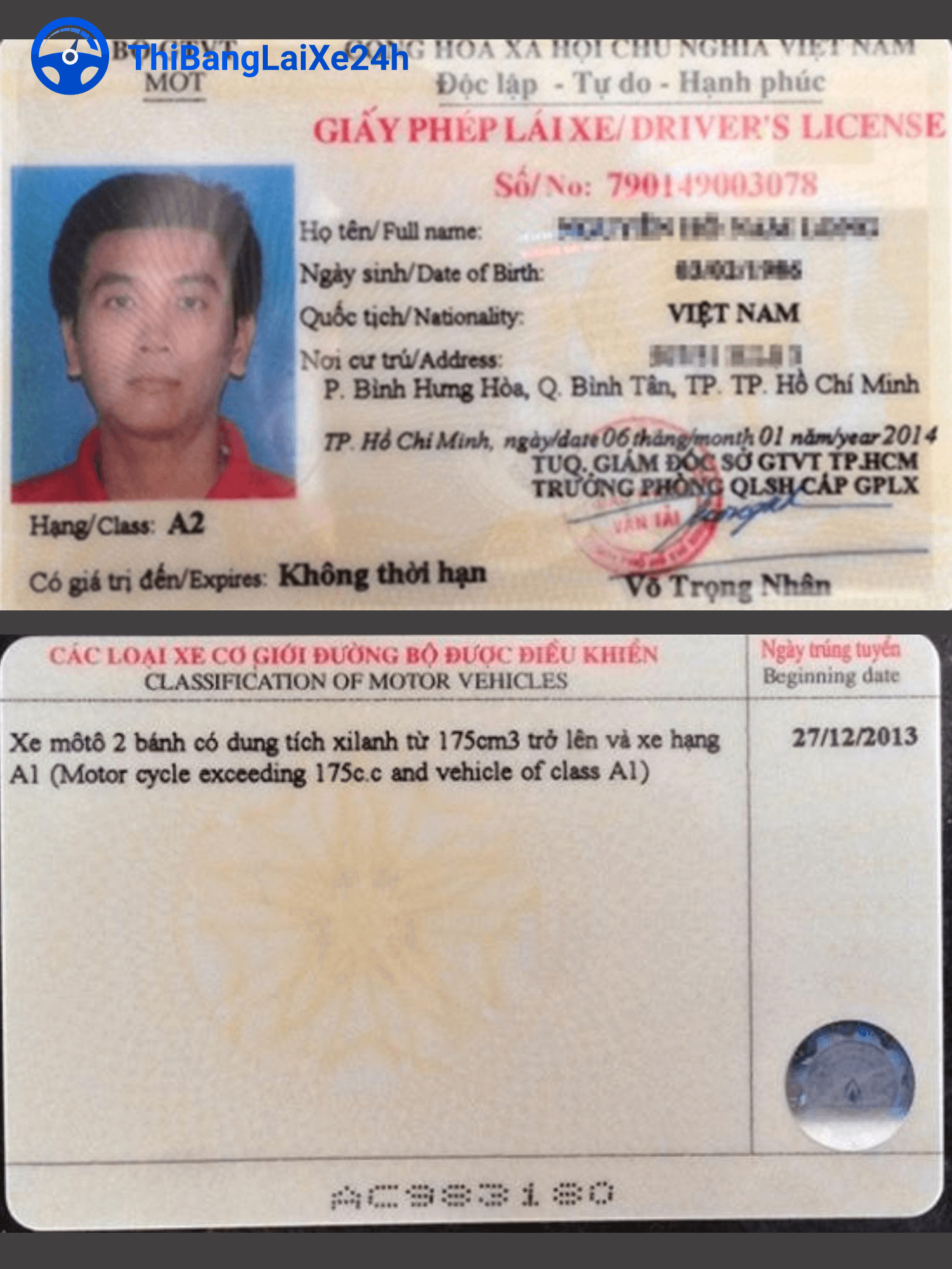 dac diem co ban bang lai xe A2