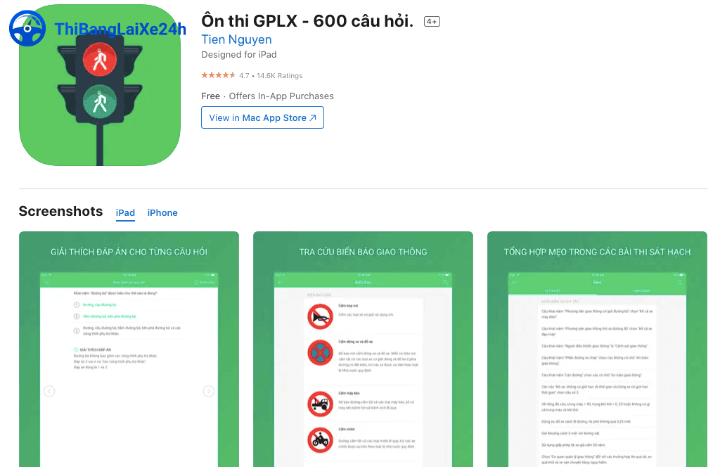 ung dung on thi gplx 600 cau hoi