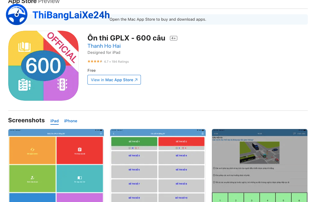 ung dung on thi gplx 600 cau