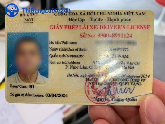 bang lai xe b1 co may loai