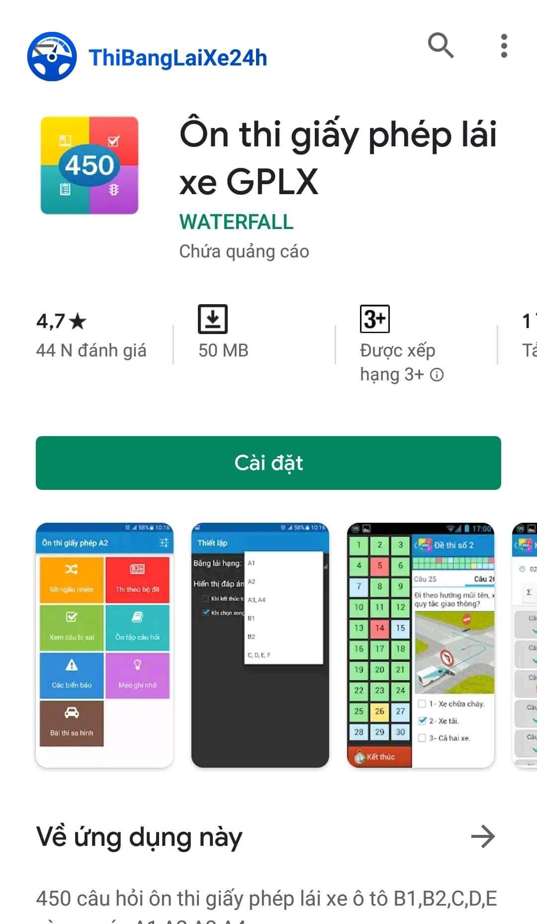 on thi ly thuyet b2 bao lau