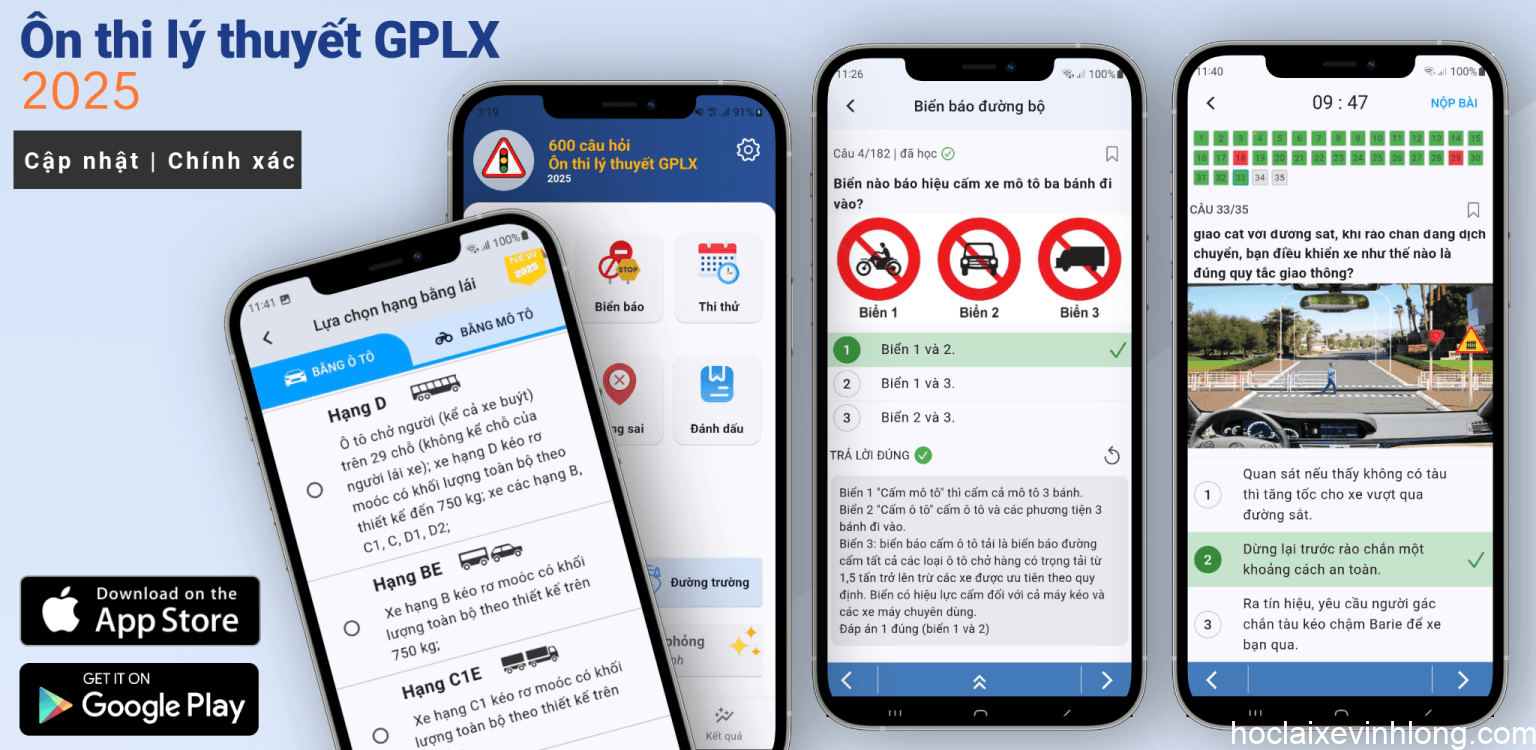Tổng Hợp Ôn Thi GPLX Ô Tô 600 Câu